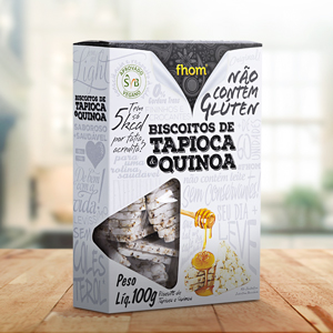 Novidade da Fhom tapioca com quinoa e selo vegano.