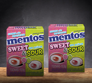  Sweet&Sour uma das primeiras gomas sem açúcar, com foco nos adolescentes.