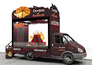 Ativação Truck Doritos Roleta 2.0 para os fãs mais “corajosos” da marca.