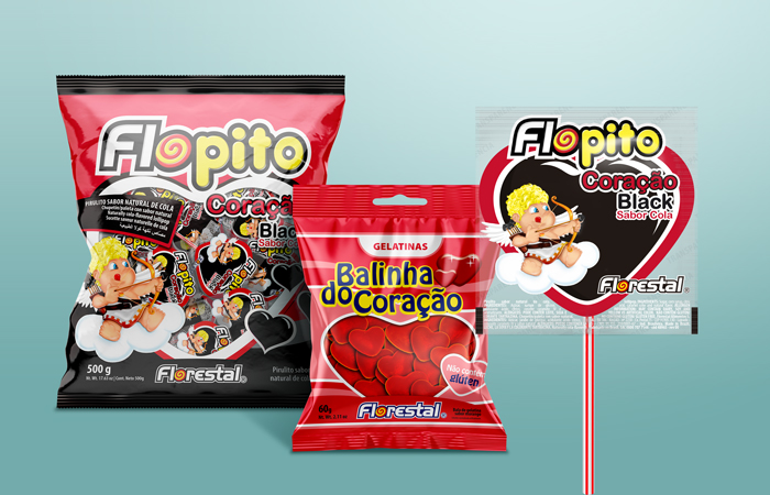 Novidades da Florestal: bala de gelatina e pirulito em formato consagrado.